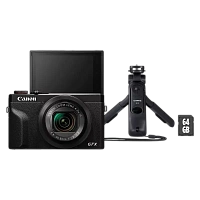 Aparat Foto Compact Canon PowerShot G7 X Mark III, Vlogger Kit, Negru