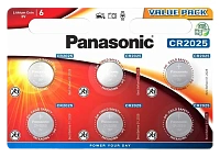 Baterii rotunde Panasonic CR-2025EL, CR2025, 6buc.