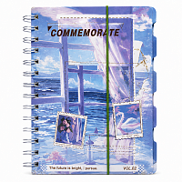 Carnet B5 Dictando, 120 Foi, Coperta Tare cu Spira si Elastic, 4 Separatoare Interioare