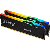 Memorie RAM Kingston FURY Beast RGB, DDR5 SDRAM, 6000 MHz, 32 GB, KF560C30BBEAK2-32