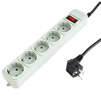 Prelungitor electric Gembird GMB SPG3-B-6C, 5 Prize, 1,8 m, Alb