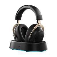 Căști gaming MCHOSE V9 Turbo Plus, Fără fir/Cu fir, Negru | Auriu