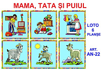 AN-22 Joc Loto Animăluţe - Mama şi puiul