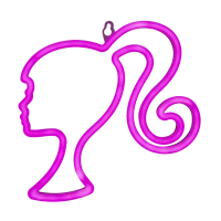Lampă de noapte Paladone Barbie Wall Mountable LED Neon Light, Roz