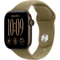 Apple Watch Series 12 GPS, 42mm Dark Bronze Aluminium Case with Olive Sport Band - S/M MJEF4