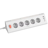 Prelungitor electric Proove Prism Socket, 5 Prize, 1,6m, Alb