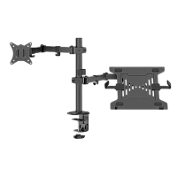 Table/desk 1-display & notebook mounting "M141LT" Barkan (rotate,tilt,swivel),13”-34”,up to 12 kg,VE
