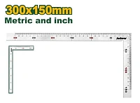 Echer de tâmplărie din aluminiu 300x150mm Jadever JDSR4330