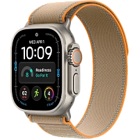 Apple Watch Ultra 4 GPS + Cellular, 49mm Natural Titanium Case with Sand Trail Loop - S/M MJAJ4