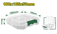 Organizator din plastic (S) cu 6 compartimente 180x165x50 mm Jadever