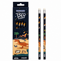 Set 12 creioane grafit 2B cu model dinozaur, creioane pentru desen si scris