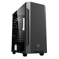 Carcasă PC Gamemax Fortress TG, Midi-Tower, Fără PSU, Negru