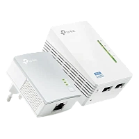 Wi-Fi + Powerline adapter TP-LINK TL-WPA4220 KIT, AV600, 600 Mbps, Alb