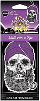 Aroma Car Cellulose Dia de Los Muertos Skull with a Pipe aromatizator auto 