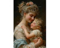 Mozaic cu Diamante 40 x 50 cm Dragoste Materna, Diamond Painting, Kit Creativ cu Strasuri Acrilice, Panza pe Targa