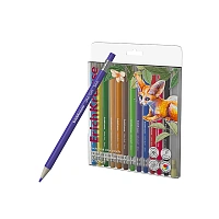 Set creioane colorate mecanice 12buc ErichKrause Safari, cu ascutitoare
