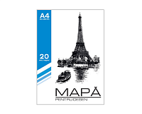 Mapa desen A4 20 file 110g, bloc desen artistic, caiet desen scoala