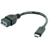Adaptor USB Cablexpert A-OTG-CMAF3-01, USB Type-A (F)/USB Type-C (M), 0,2m, Negru