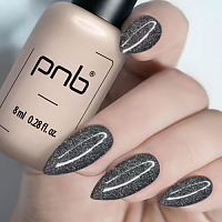 UV/LED Oja semipermanentă reflectorizantă SHOCK EFFECT 09 Crystal black PNB, 8 ml