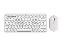 Set Tastatură + Mouse Logitech Pebble 2 Combo, Fără fir, Alb