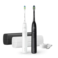Periuța de dinți electrică sonică Philips HX7109/01, Alb | Negru