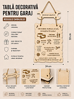 Tablă decorativă "Regulile garajului"