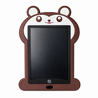 Tableta scris LCD 8.5 inch copii model ursulet, tabla desen electronica reutilizabila cu stylus, ecran negru, stergere rapida, blocare ecran, jucarie educativa 3+