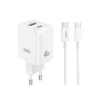 Încărcător XO CE36+ USB-C, 45W, Alb