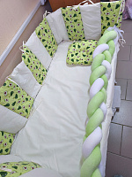 Set lenjerie pentru pătuc Pampy Avocado