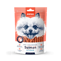 WANPY Soft, Oven-roasted Salmon Sticks for DOG  100g x10 (official)