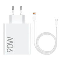 Încărcător Xiaomi HyperCharge Combo + Type-A, 90W, Alb