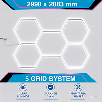 Corp de iluminat LED Modulara Hexagon (Kit de 5 hexagon) Ready to go