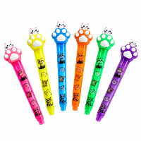 Set 6 Markere Evidentiatoare, Culori Asortate, Design Labuta Pisica, Pentru Scoala, Birou si Planificare