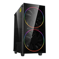 Carcasă PC Gamemax Black Hole, Midi-Tower, Fără PSU, Negru