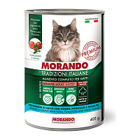 MORANDO conserve bucati pentru pisici MORANDO LE TRADIZIONI ITALIANE TUNA, TOMATOES AND GREEN BEANS  (TON, ROȘII ȘI FASOLE VERDE) 405g