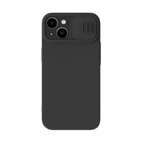 Husă Nillkin iPhone 14 Plus, CamShield Silky Silicone, Negru