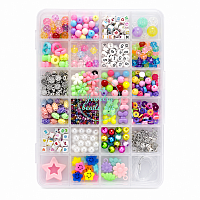 Set Mare de Margele pentru Creatie Copii, Kit Bratari si Coliere DIY, Margele Colorate