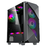 Carcasă PC Gamemax Revolt, Midi-Tower, Fără PSU, Negru