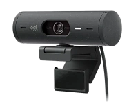 Cameră Web Logitech BRIO 500, Full-HD 1080P, Gri