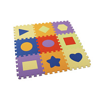 Covoraș-puzzle educativ „Figuri geometrice”, 9 elem.