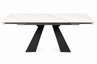 Masă extensibilă de dining „Astra X” 140–200×90 cm, marmură albă lucioasă