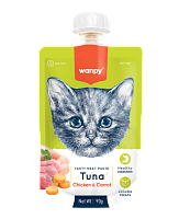 WANPY TASTY MEAT PASTE for CAT Ton cu pui și morcov 90g x10 (official)