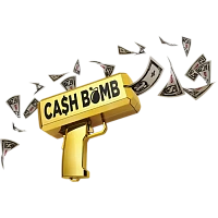PISTOL DE JUCĂRIE CU PROIECTE DE BANI, Auriu