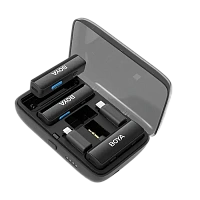 Microfon portabil pentru înregistrare vocală Boya Boyalink, Fără fir, Negru