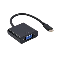 Cablu Video Cablexpert A-CM-VGAF-01, USB 3.1 Type-C (M) - VGA 15-pin (F), 0.15 m, Negru