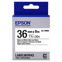 Cartuş de bandă Epson LK-7WBN, 36 mm x 9 m