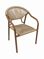 Scaun împletit Riviera Natural cu brațe
