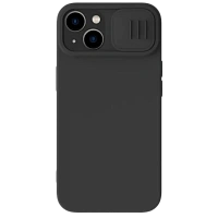 Husă Nillkin iPhone 15 Plus, CamShield Silky Silicone, Elegant Black