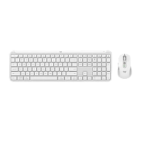 Set Tastatură + Mouse Logitech MK950, Fără fir, Alb