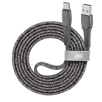 Cablu de încărcare și date Rivacase PS6102, USB Type-C/USB Type-A, 1,2m, Gri